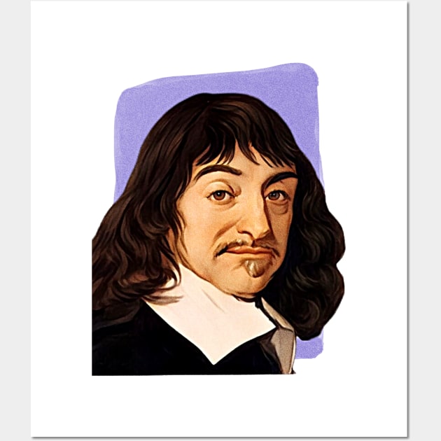 French Philosopher René Descartes illustration Wall Art by Litstoy 